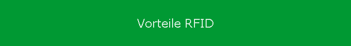 Vorteile RFID